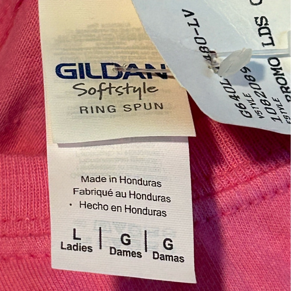 NWT Las Vegas Pink with White Lettering short sleeve t-shirt  size large - Picture 4 of 6